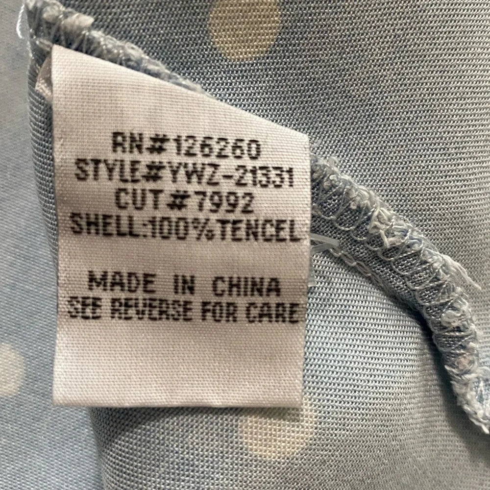 Velvet Heart Blue Polka Dot Women's Top - Picture 6 of 9